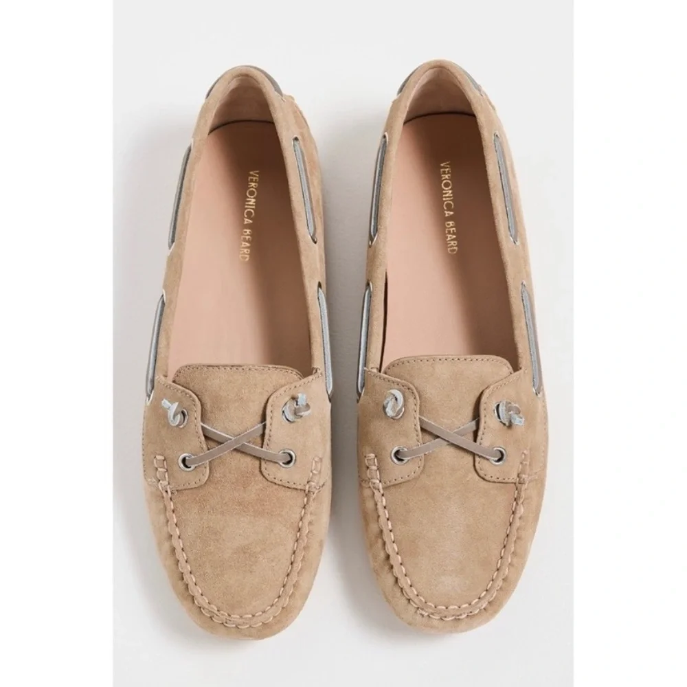 New Veronica Beard Jia Boater Flats in Sand Size 6 - Picture 13 of 14